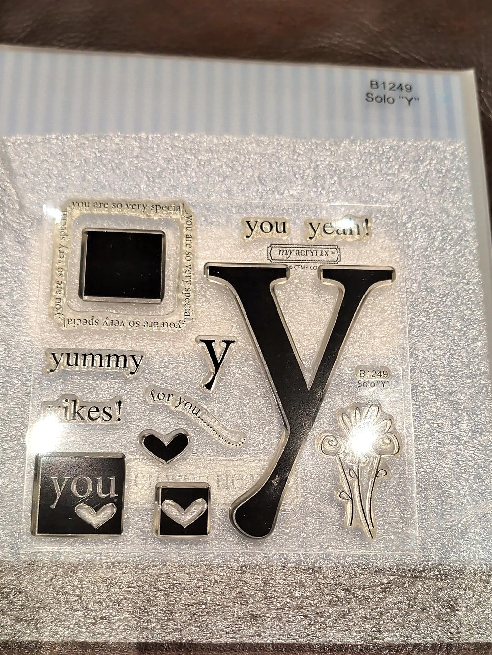 Close To My Heart my acrylix B1249 Solo Y Letter Embellishment Sheet